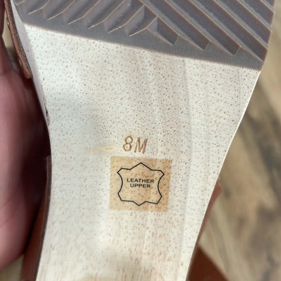 LOFT WOMENS WOODEN GLOT SANDALS BROWN Sz 8 - Picture 3 of 9